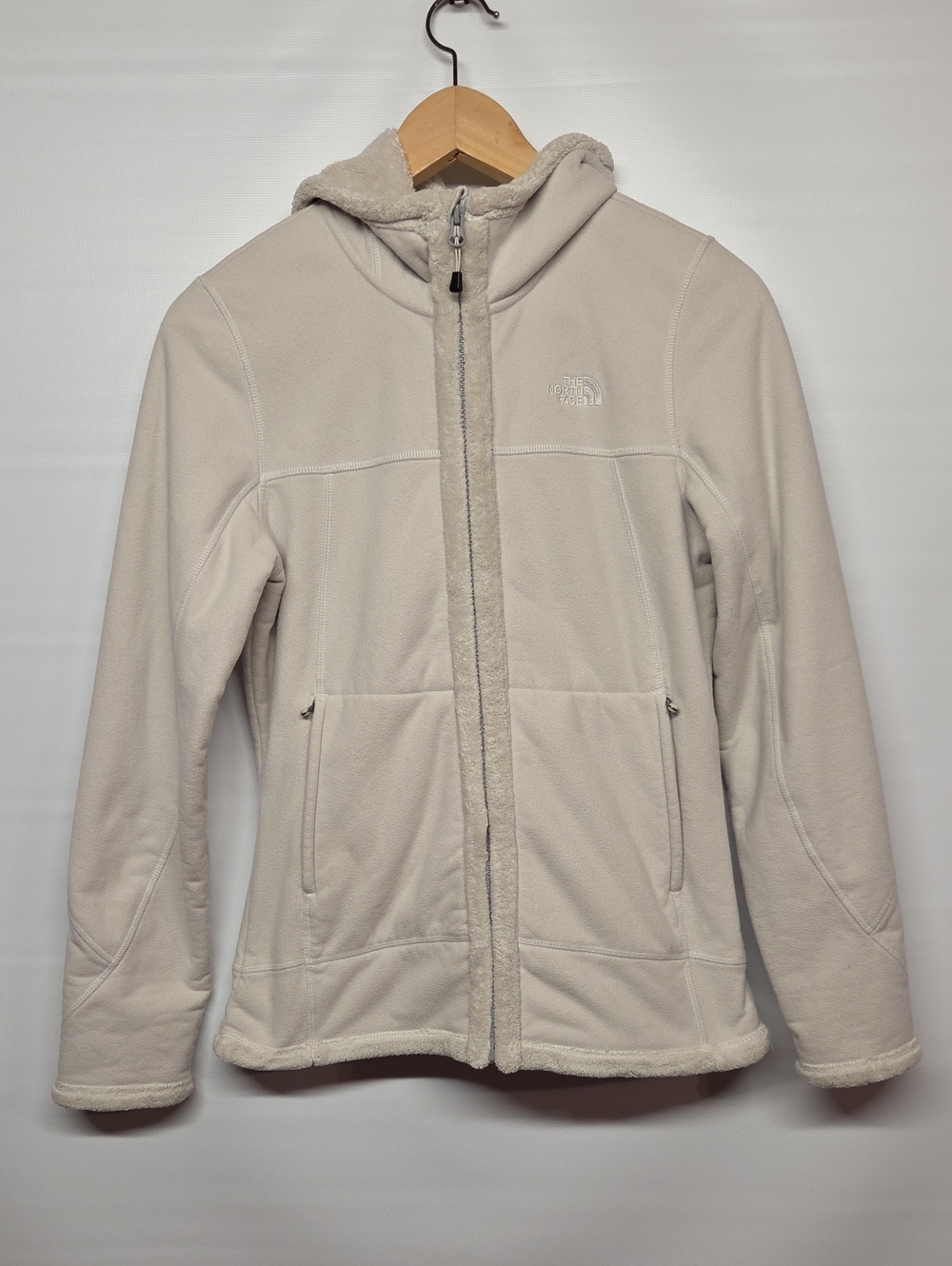 The North Face Women's Cream Morning Start Hooded Fleece Jacket Size Small